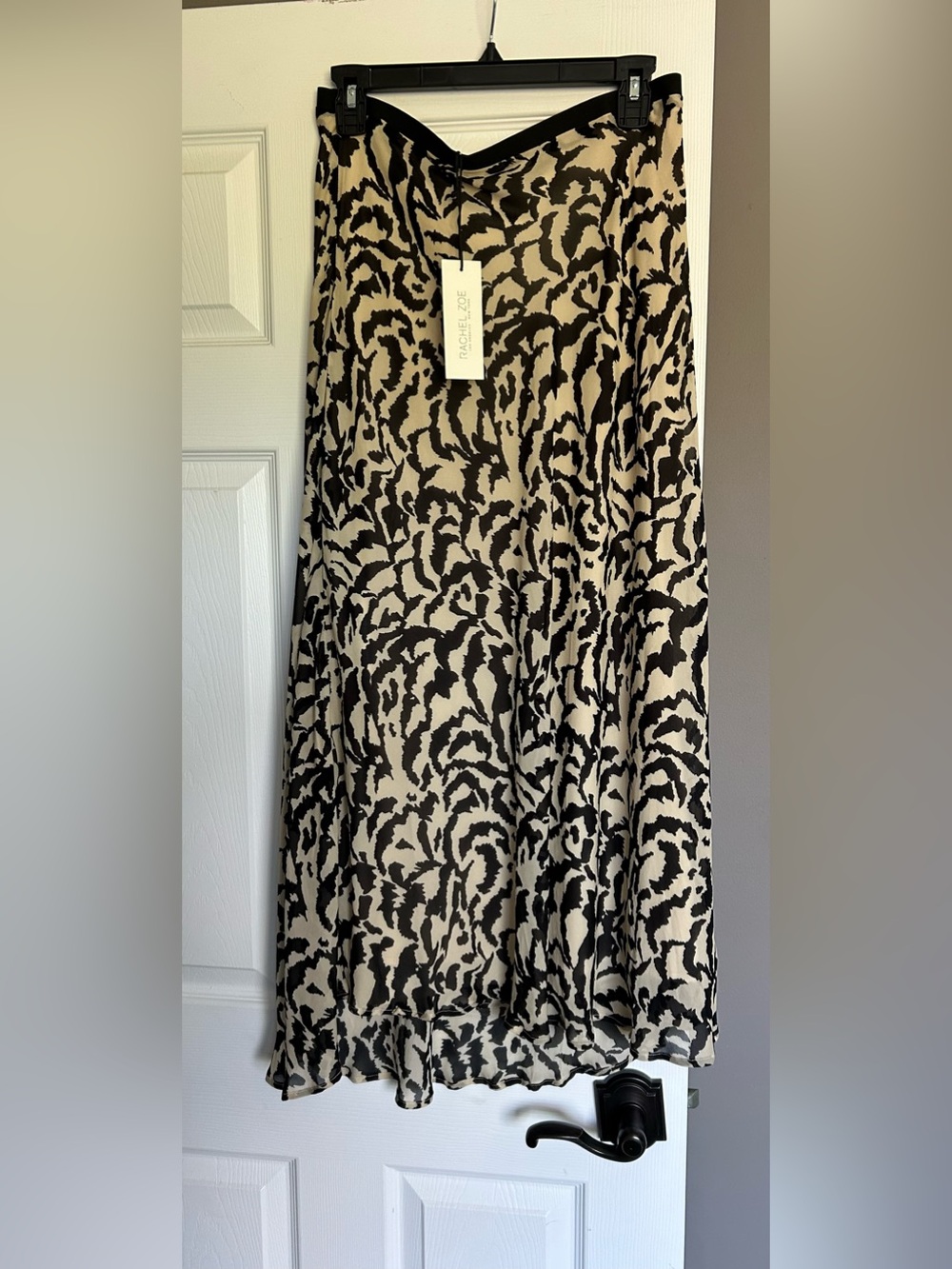 Rachel Zoe Black and Cream Animal Print Slip